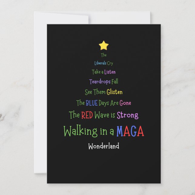 Cartes Pour Fêtes Annuelles Marcher dans un merveilleux monde MAGA (Devant)