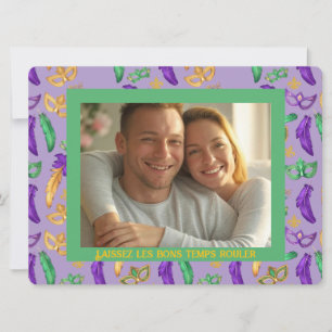 Cartes Pour Fêtes Annuelles Mardi Gras coloré personnalisé