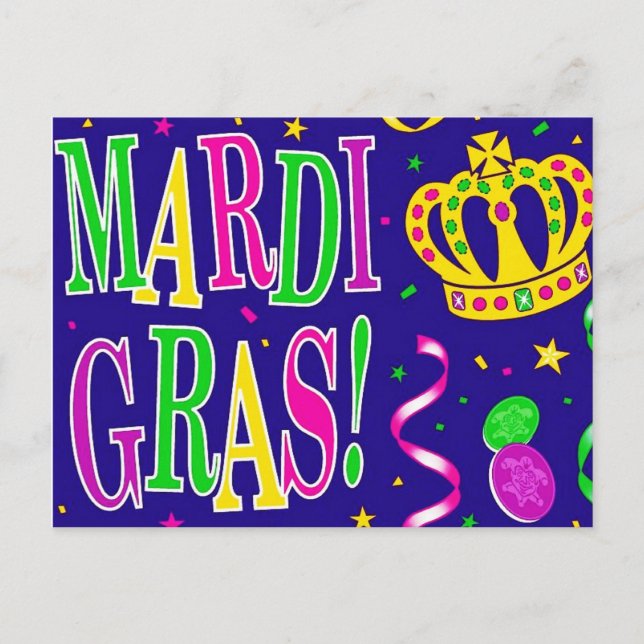 CARTES POUR FÊTES ANNUELLES MARDI GRAS VALENTINES (Devant)