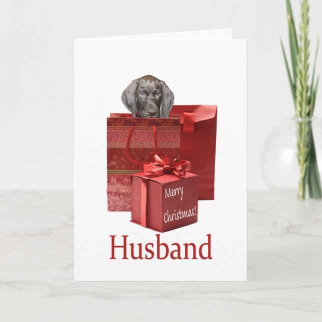 Cartes Pour Fêtes Annuelles Mari grizzli brillant Joyeux Noël (Devant)