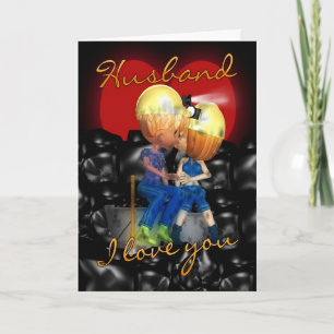 Cartes Pour Fêtes Annuelles Mari - Minière Couple Valentine's Day Card
