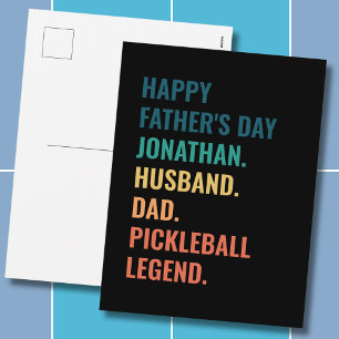 Cartes Pour Fêtes Annuelles Mari papa Pickleball Legend Fête des pères personn