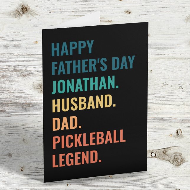 Cartes Pour Fêtes Annuelles Mari papa Pickleball Legend Fête des pères personn (Créateur téléchargé)