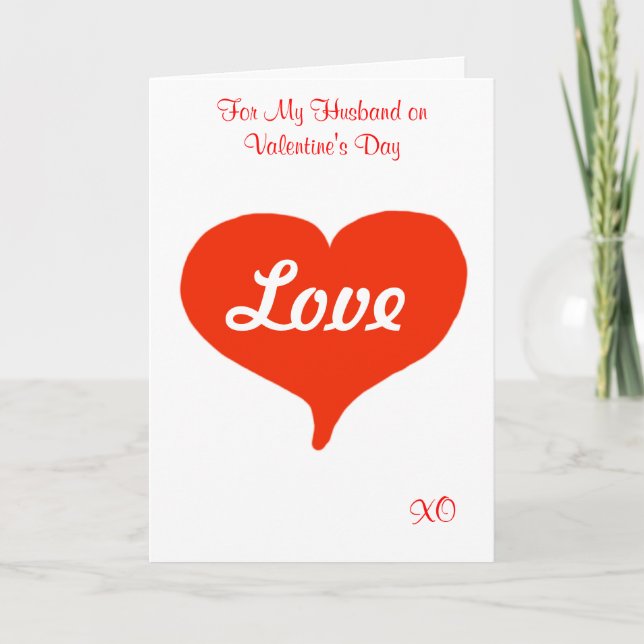 Cartes Pour Fêtes Annuelles Mari Saint Valentin Coeurs rouges (Devant)
