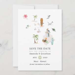Cartes Pour Fêtes Annuelles Mariage à Maui - Hawaï