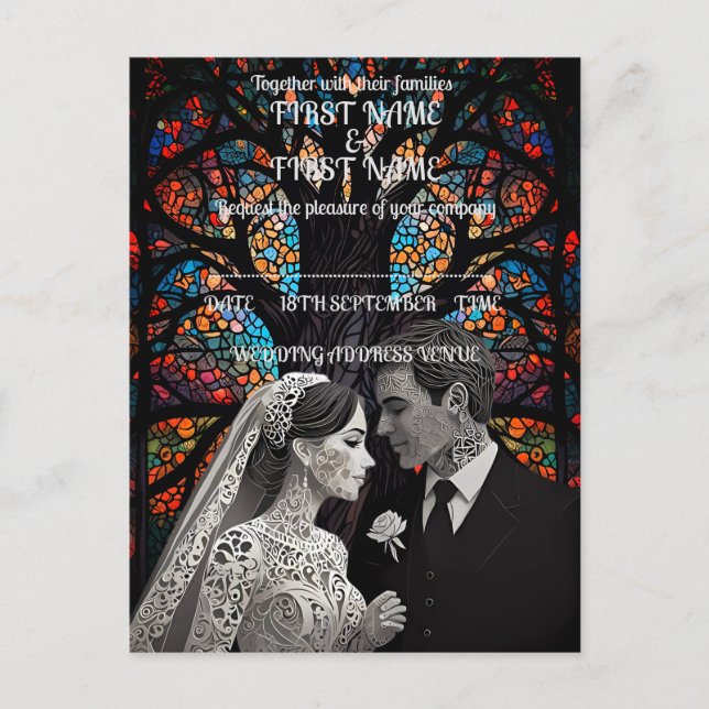 Cartes Pour Fêtes Annuelles Mariage couple idées cadeaux personnalisées (Devant)