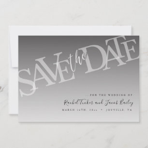 Cartes Pour Fêtes Annuelles Mariage Ombre moderne Enregistrer la date Invitati