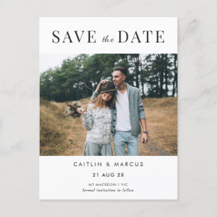 Cartes Pour Fêtes Annuelles Mariage photo minimaliste Enregistrer la date Cart