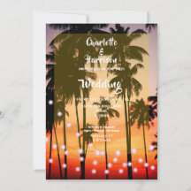 Mariage photo Retro Tropical Beach Palm Trees