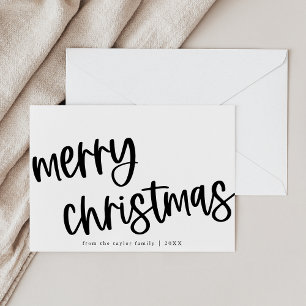 Cartes Pour Fêtes Annuelles MARIAH Black Cute Famille tendance Joyeux Noël