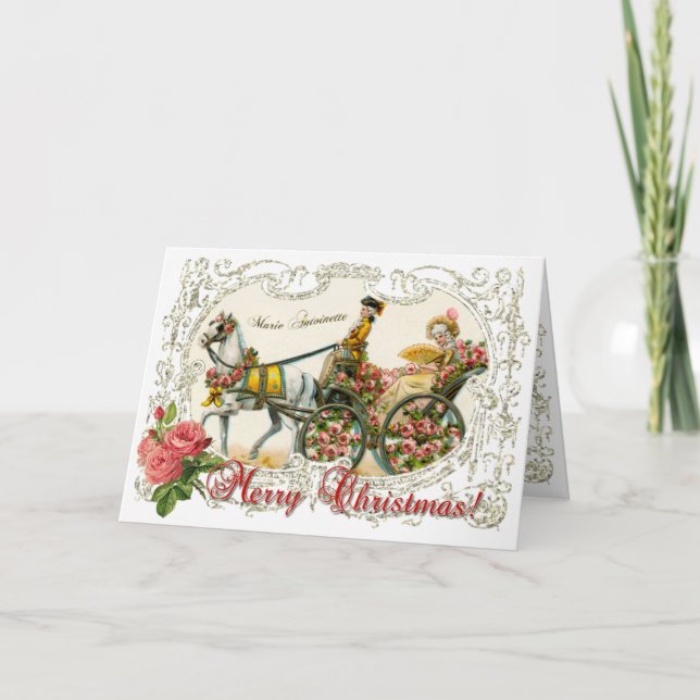 Cartes Pour Fêtes Annuelles Marie Antoinette  Greeting Card White Christmas (Devant)