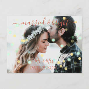 Cartes Pour Fêtes Annuelles Marié et brillant Kundenspezifische Punkte Foto