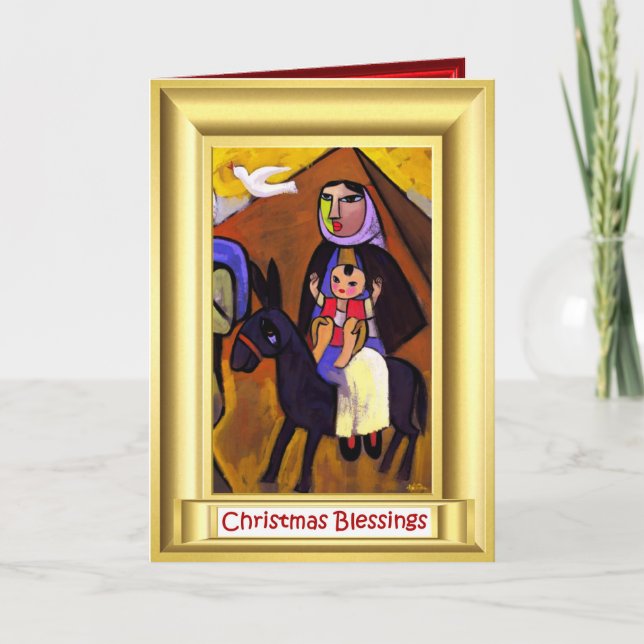 Cartes Pour Fêtes Annuelles Marie et Jésus (Devant)