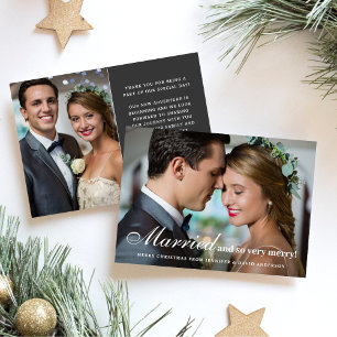 Cartes Pour Fêtes Annuelles Marié & So Joyeux Newlylyly 2 Photo Christmas Grey