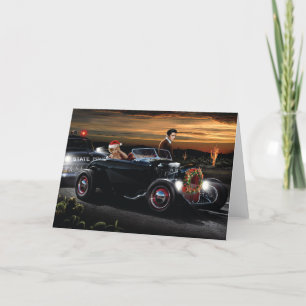 Cartes Pour Fêtes Annuelles Marilyn et Elvis Christmas Joy Ride