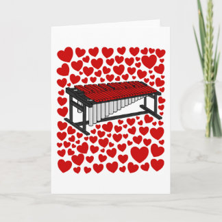 Cartes Pour Fêtes Annuelles Marimba With Hearts Valentines Anniversary Card