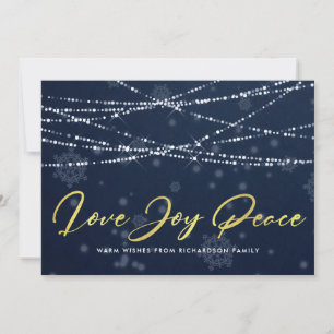 CARTES POUR FÊTES ANNUELLES MARINE GOLD SNOWFLAKE LIGHT STRINGS AIMEZ JOYER PA