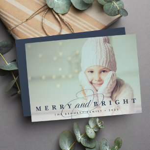 Cartes Pour Fêtes Annuelles Marine Photo Joyeuse et brillante