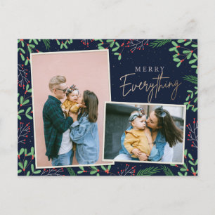 Cartes Pour Fêtes Annuelles Marine Pine Berries Joyeux tout photo multiple