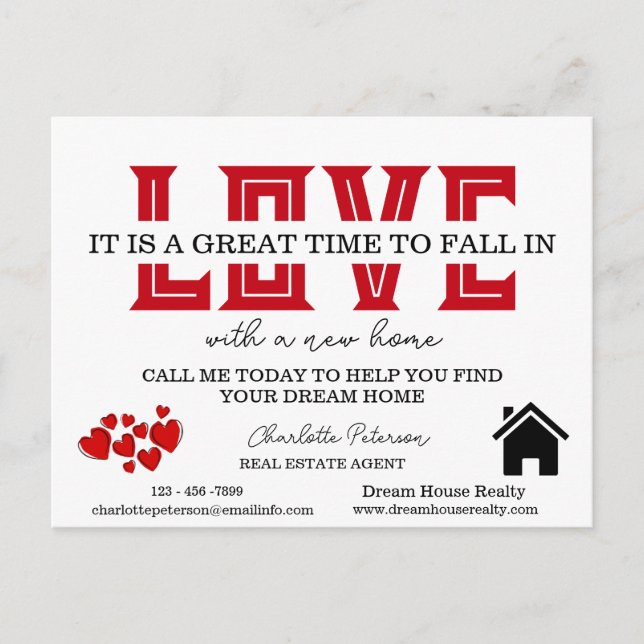 Cartes Pour Fêtes Annuelles Marketing agricole immobilier Saint Valentin (Devant)