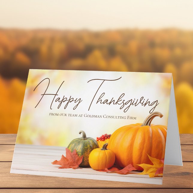 Cartes Pour Fêtes Annuelles Marketing d'entreprise personnalisable bon thanksg (Créateur téléchargé)