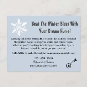 Cartes Pour Fêtes Annuelles Marketing immobilier personnalisé pour l'hiver sur