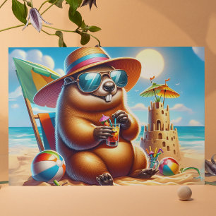 Cartes Pour Fêtes Annuelles Marmotte