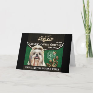 Cartes Pour Fêtes Annuelles Marque Shih Tzu - Organic Coffee Company