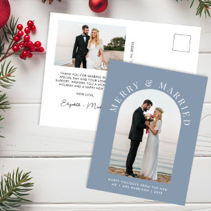 Cartes Pour Fêtes Annuelles Marry Arch Photo Dusty Blue Christmas