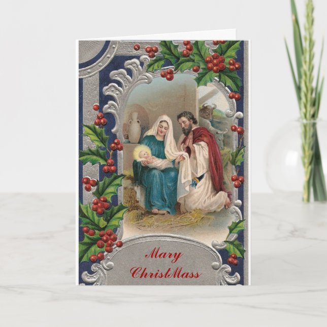 Cartes Pour Fêtes Annuelles Mary ChristMass (Devant)