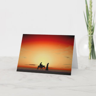 Cartes Pour Fêtes Annuelles Mary et Joseph Sunset.