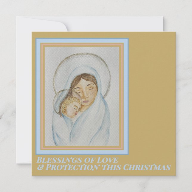 Cartes Pour Fêtes Annuelles Mary’s Mantle Christmas Card (Devant)