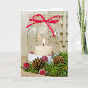 Cartes Pour Fêtes Annuelles Mason de Noël Jar
