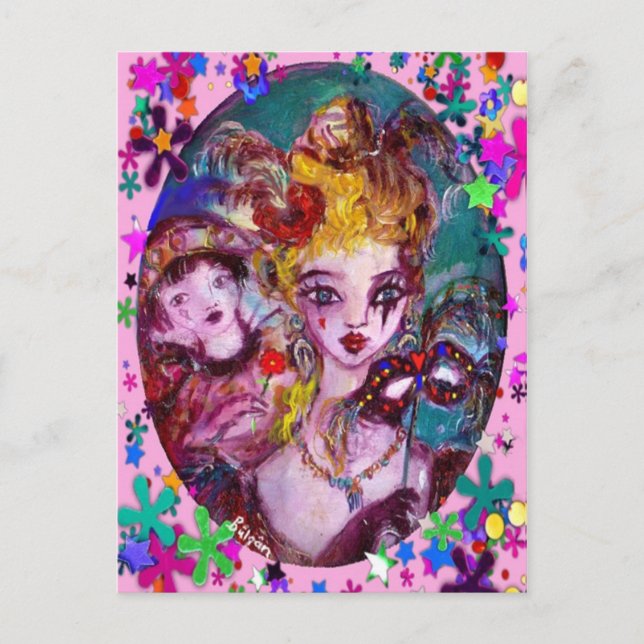 CARTES POUR FÊTES ANNUELLES MASQUERADE DE VALENTINE VÉNÉTIENNE MASQUÉRADE MASQ (Devant)