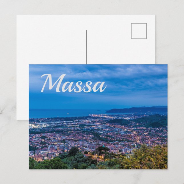 Cartes Pour Fêtes Annuelles Massa Italie Massa-Carrara Toskana Panorama (Devant / Derrière)