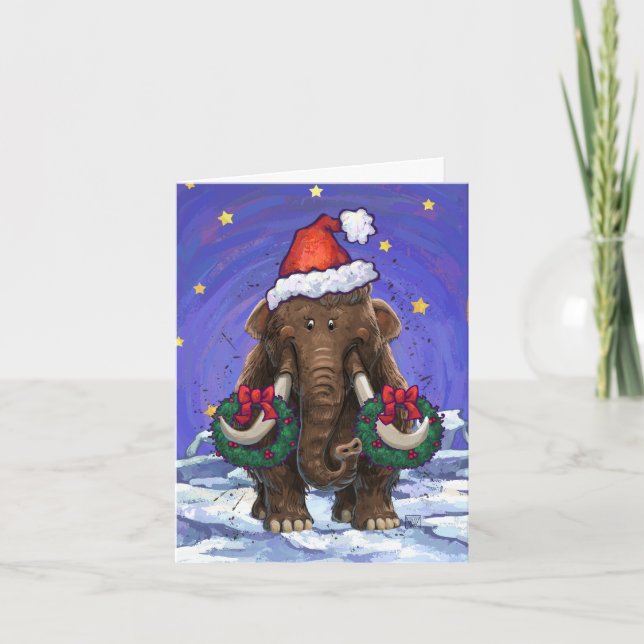 Cartes Pour Fêtes Annuelles Mastodon festif (Devant)