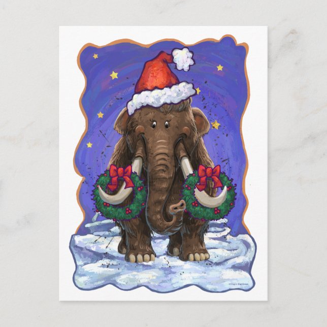 Cartes Pour Fêtes Annuelles Mastodon festif (Devant)