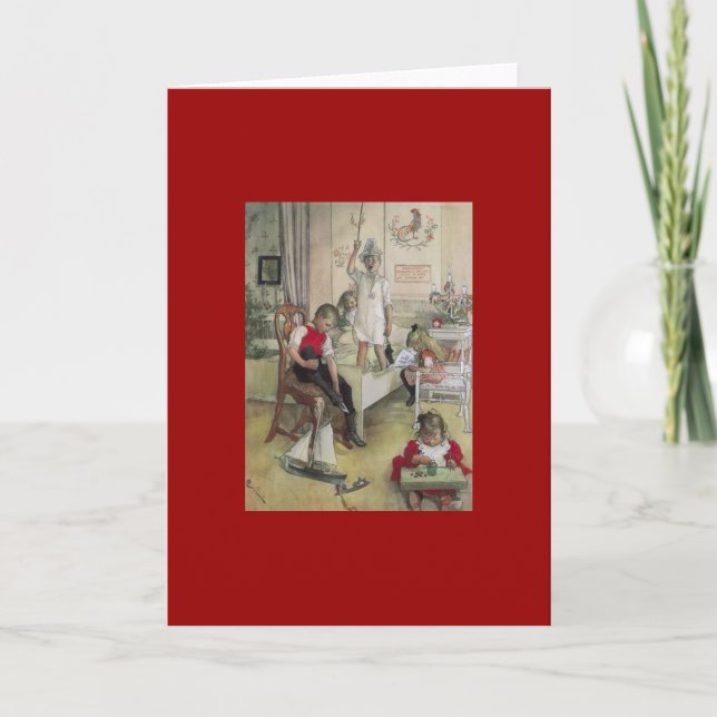 Cartes Pour Fêtes Annuelles Matin de Noël de Carl Larsson 1894 (Devant)