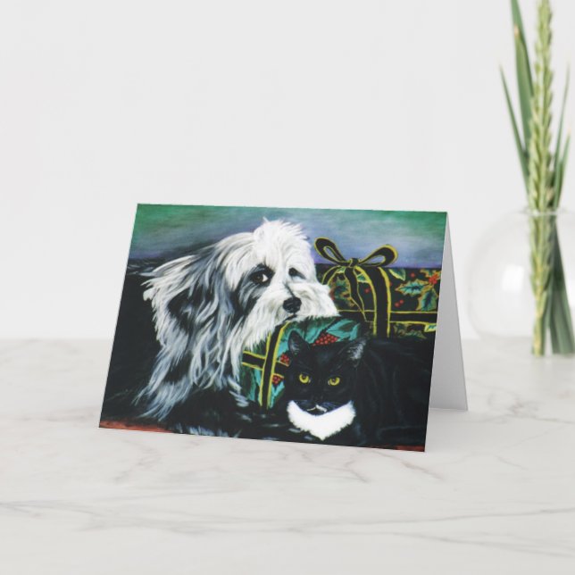 Cartes Pour Fêtes Annuelles "Max et Boston" (Devant)