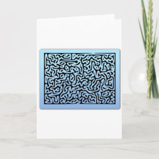 Cartes Pour Fêtes Annuelles Maze de brindilles bleues