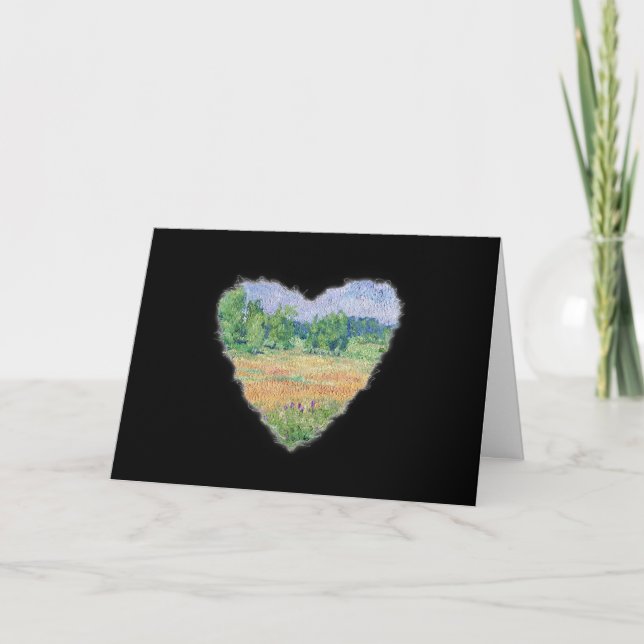Cartes Pour Fêtes Annuelles Meadow Heart Romance Valentine Love Card (Devant)