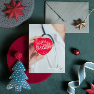 Cartes Pour Fêtes Annuelles Médecin cardiologue Bonne année Noël
