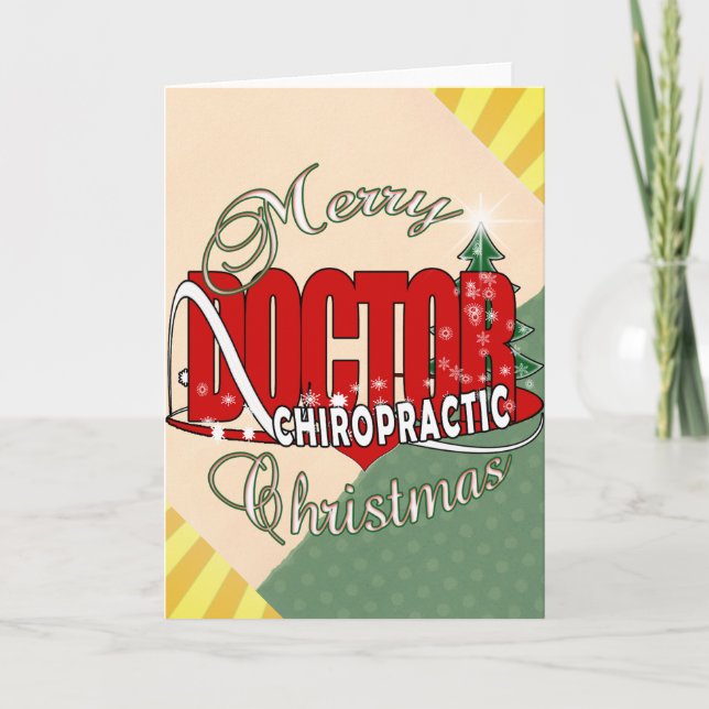 CARTES POUR FÊTES ANNUELLES MÉDECIN CHIROPRATIQUE DE NOËL (Devant)