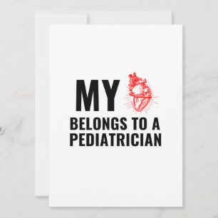 Cartes Pour Fêtes Annuelles Médecin pédiatrique coeur drôle