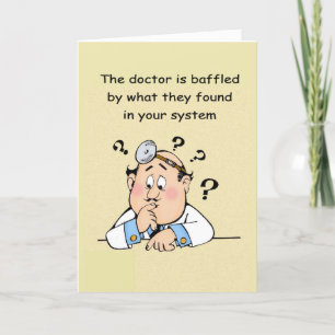 Cartes Pour Fêtes Annuelles médecin perplexe