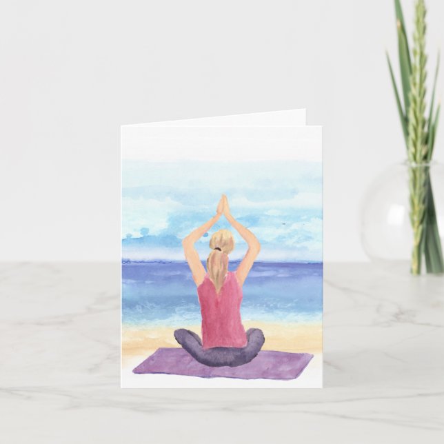 Cartes Pour Fêtes Annuelles Méditation Yoga Toutes les occasions Note (Devant)