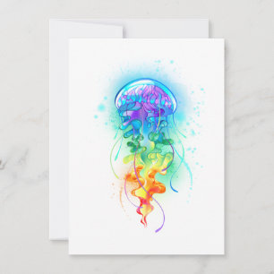Cartes Pour Fêtes Annuelles Méduse arc-en-ciel