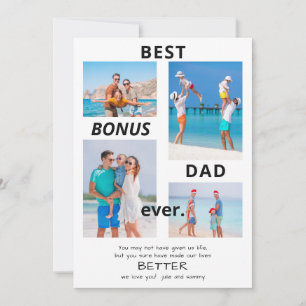Cartes Pour Fêtes Annuelles Meilleur Bonus Papa Ever Stepdad 4 Fête des pères