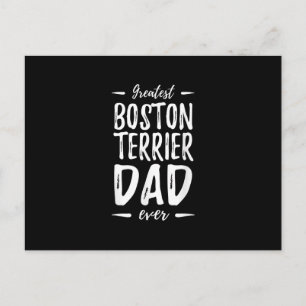 Cartes Pour Fêtes Annuelles Meilleur Boston Terrier Papa Funny Chien Papa Cade