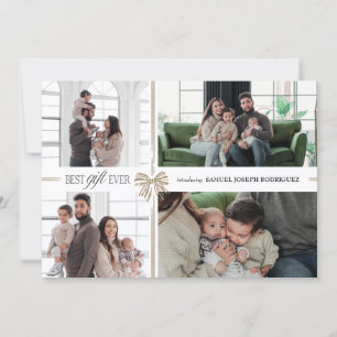 Cartes Pour Fêtes Annuelles Meilleur Cadeau de Noël Annonce de Naissance